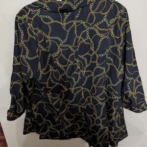 Chain Pattern Black and Gold Women's Top